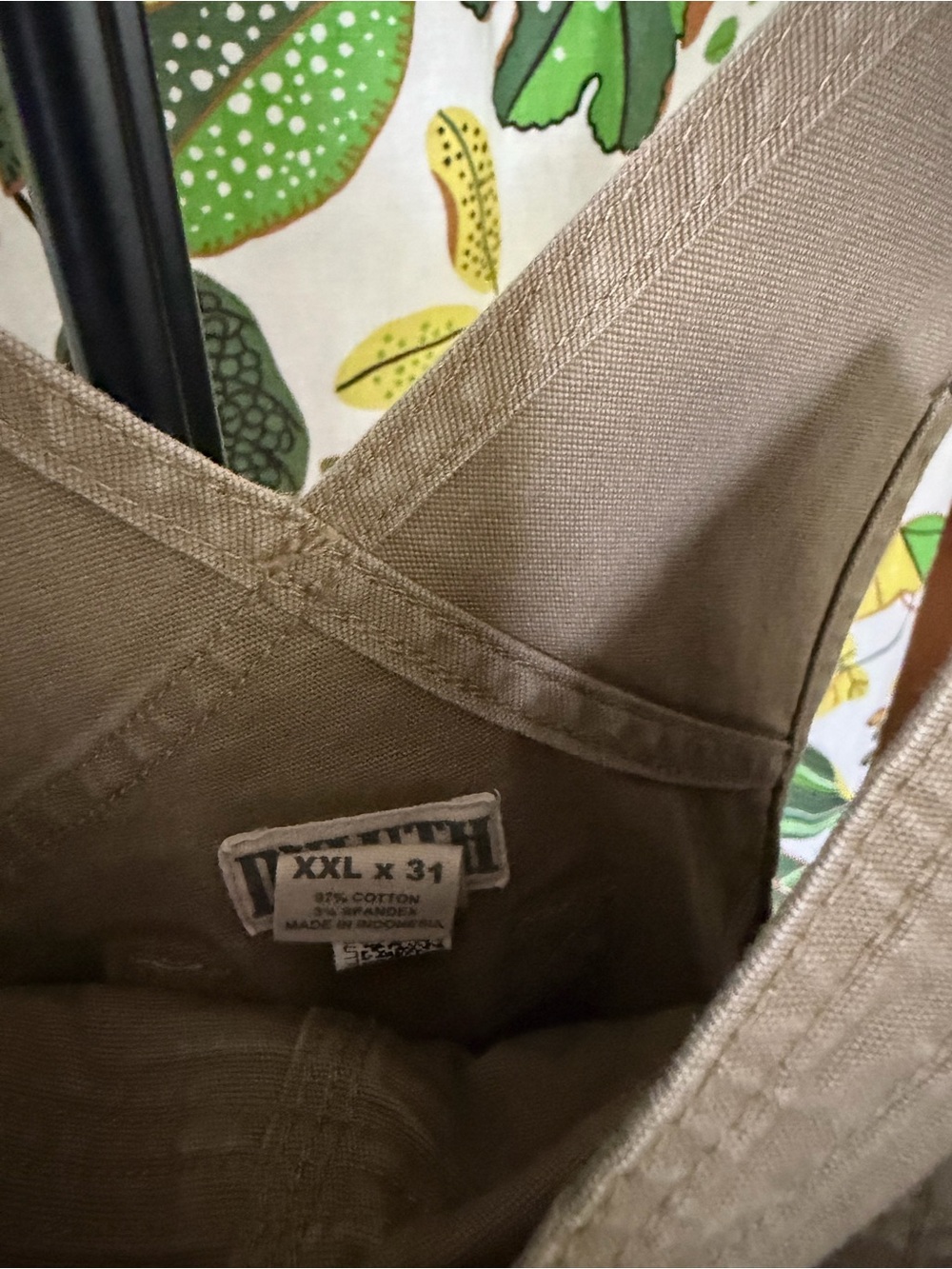 Duluth Trading Co XXL x 31 Khaki Cargo Bib Overalls Workwear Carpenter - Picture 3 of 7